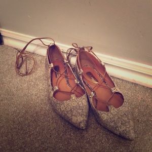 Halogen lace up flats